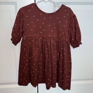 Brown Floral Dress